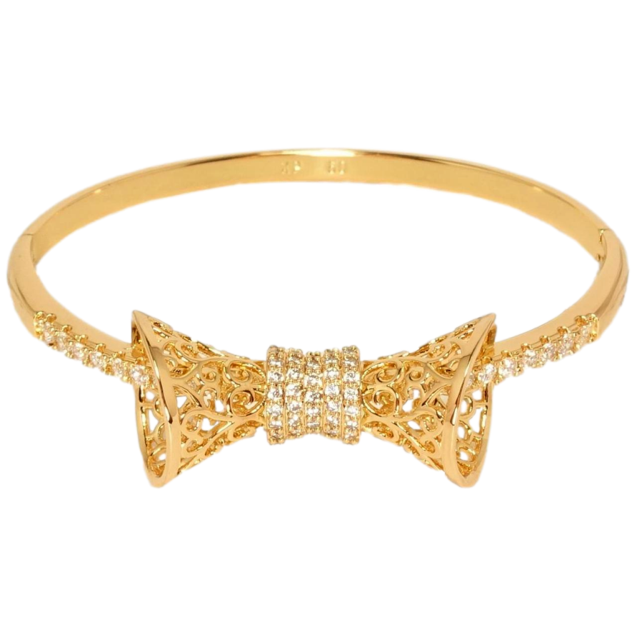 Браслет Xuping Позолота 18K Ажурний бантик ø 6см фото №1