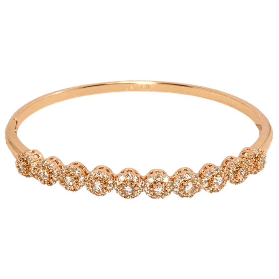 Браслет Xuping Позолота РВ Доріжка кіл з цирконієм ø 6см фото №1