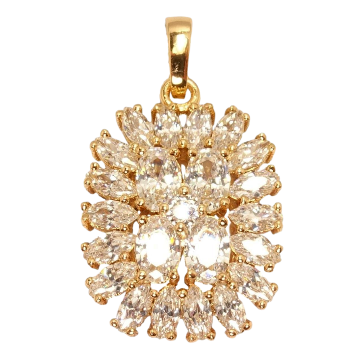 Кулон Xuping Позолота 18 К Флористичний візерунок з інкрустацією кристалами фото №16 Кулон Xuping Позолота 18 К Флористичний візерунок з інкрустацією кристалами фото №16