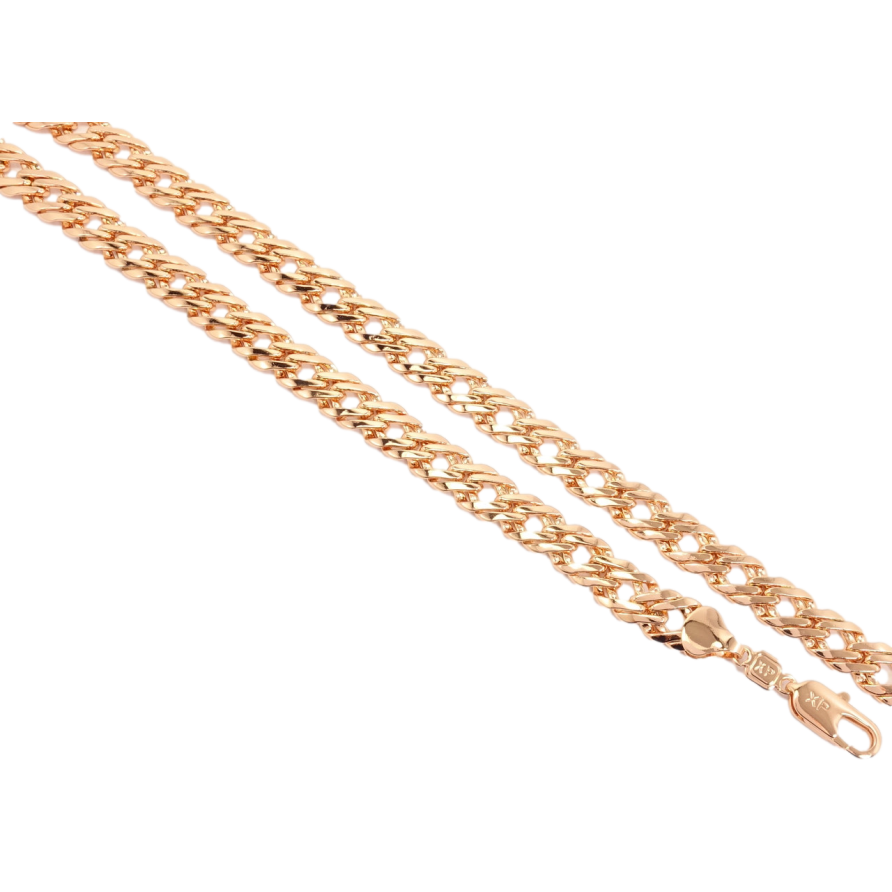 Ланцюжок Xuping Позолота РВ Плетіння подвійний ромб довжина 50см х 10мм фото №1