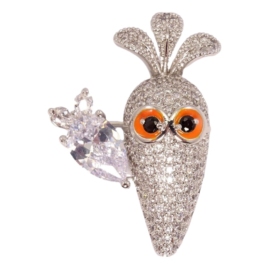 Брошка Xuping Родій Чарівна морквина фото №1 Брошка Xuping Родій Чарівна морквина фото №1