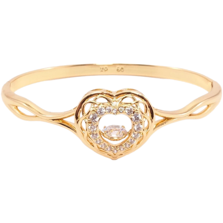 Браслет Xuping Позолота 18K Сердечко с танцующим  кристаллом ø 5,7см фото №20