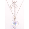 Кулон Xuping колір Родій з кр-ми Swarovski на ланцюжку Кристальне серце Shimmer дл.42-47см х 1мм фото №2 Кулон Xuping колір Родій з кр-ми Swarovski на ланцюжку Кристальне серце Shimmer дл.42-47см х 1мм фото №2