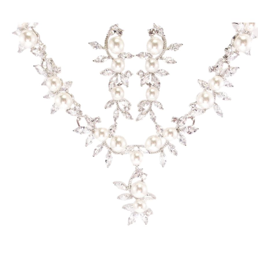 Набір Xuping Родій Сережки Кольє Спокуса розмір 43см х 5-12мм фото №1