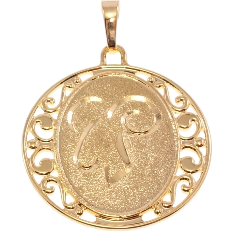 Кулон Xuping Позолота 18 К Знак Зодіаку Овен Декор Шагрень і Вензельний Візерунок фото №1