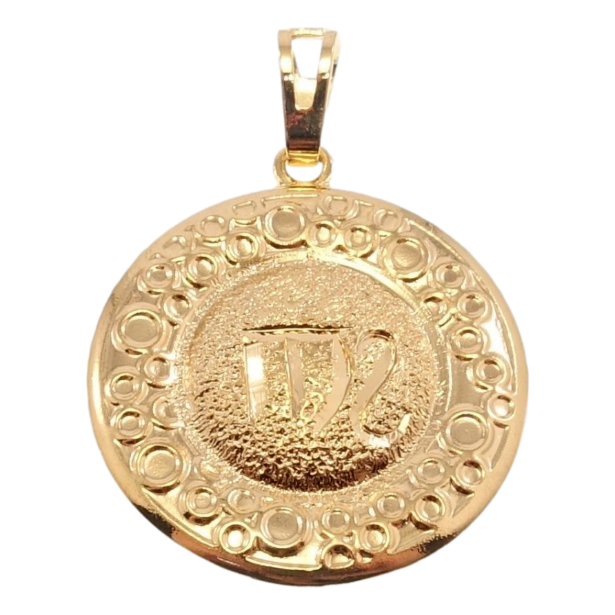 Кулон Xuping Позолота 18 К Знак Зодіаку Діва Чеканка Круги фото №1