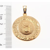 Кулон Xuping Позолота 18 К Знак Зодіаку Тілець Карбування Круги фото №2