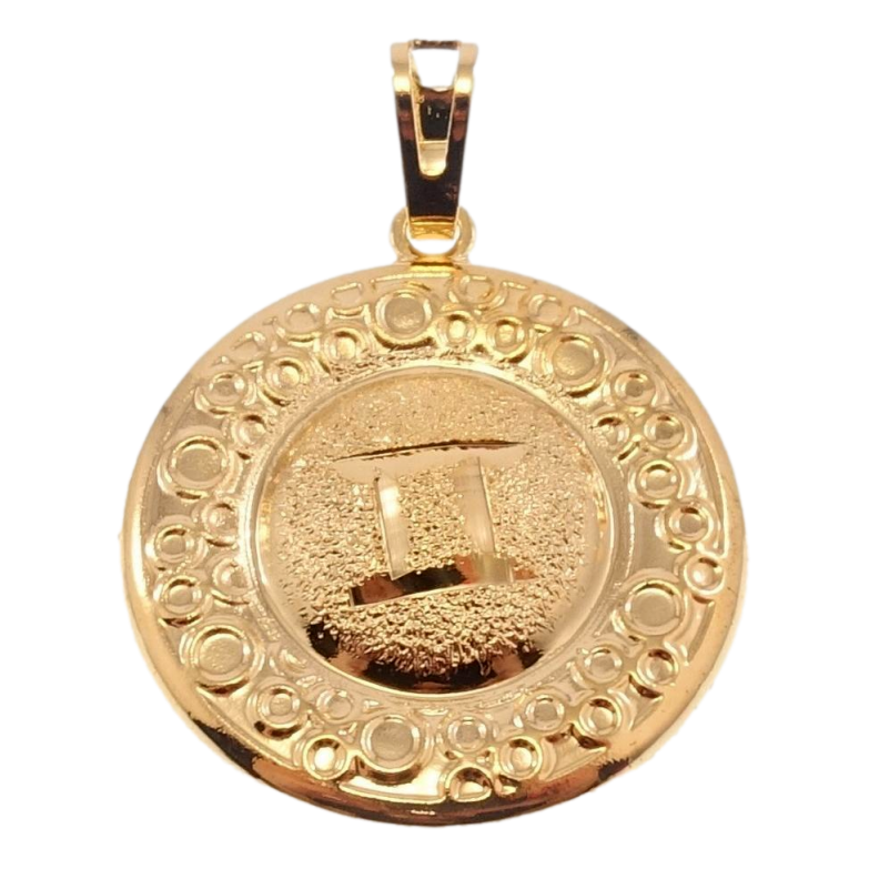 Кулон Xuping Позолота 18 К Знак Зодиака Рыбы Чеканка Круги фото №1