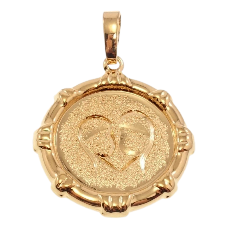 Кулон Xuping Позолота 18 К Знак Зодиака Близнецы декор шагрень фото №1