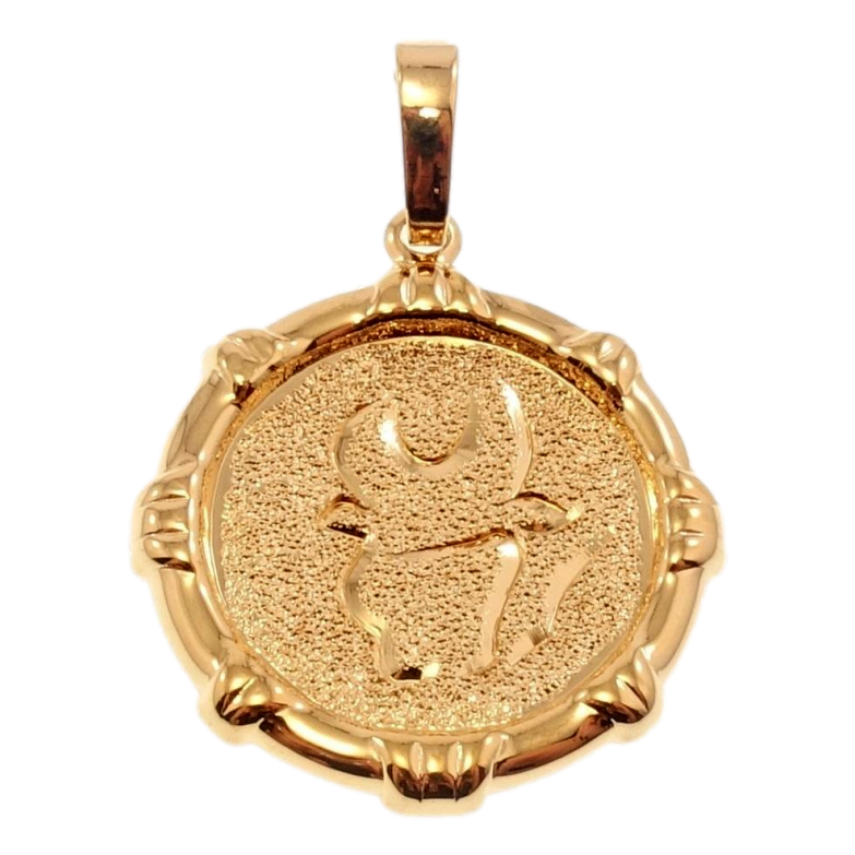 Кулон Xuping Позолота 18 К Знак Зодиака Телец декор шагрень фото №1 Кулон Xuping Позолота 18 К Знак Зодиака Телец декор шагрень фото №1