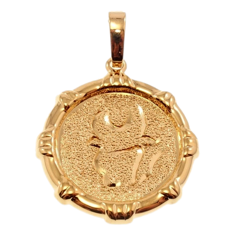 Кулон Xuping Позолота 18 К Знак Зодіаку Телець декор шагрень фото №1 Кулон Xuping Позолота 18 К Знак Зодіаку Телець декор шагрень фото №1