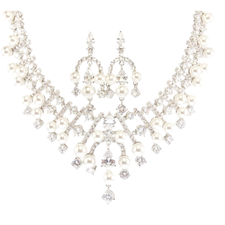 Набір Xuping Родій Сережки Кольє Барокко розмір 42см х 4-6мм фото №23