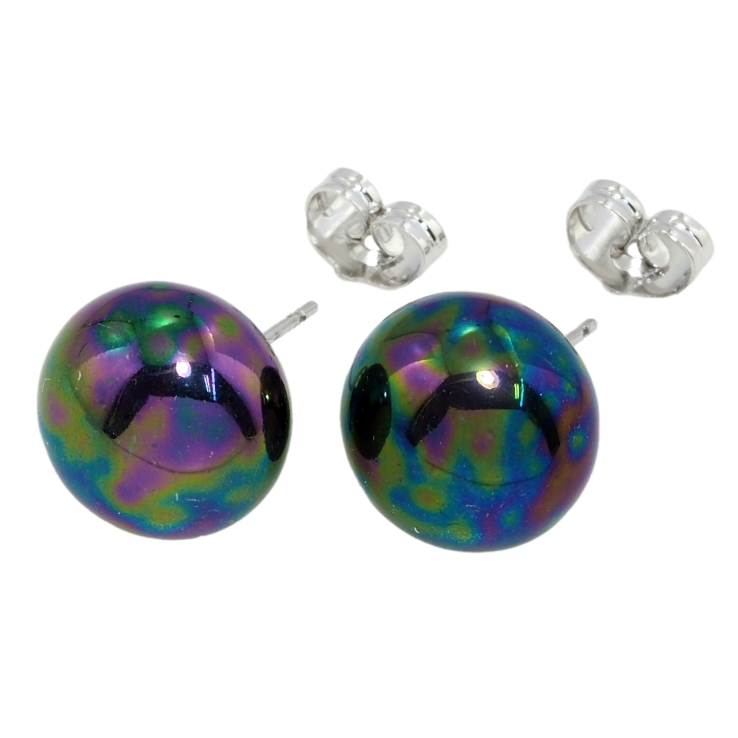 Серьги Xuping Родий пусеты Черные жемчужины ø 14мм фото №23