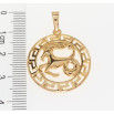 Кулон Xuping Позолота 18 К Знак Зодіаку Козеріг з меандровим орнаментом фото №2