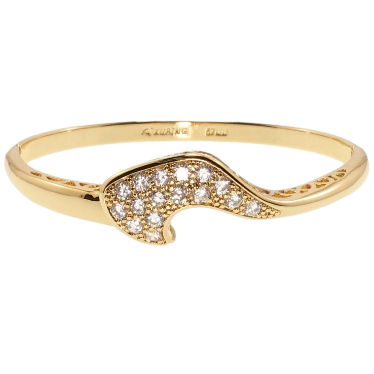 Браслет Xuping Позолота 18K Фігурна вставка з цирконієм ø 5,6см фото №16 Браслет Xuping Позолота 18K Фігурна вставка з цирконієм ø 5,6см фото №16