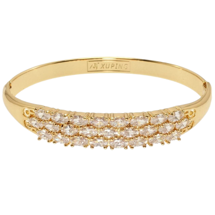Браслет Xuping Позолота 18K Кристальна чарівність ø 6см фото №3