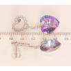 Серьги Xuping цвет Родий с кристаллами Swarovski пусеты Сердечки с подвеской кристалл Paradise Shine фото №2
