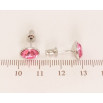 Серьги Xuping цвет Родий с кристаллами Swarovski пусеты Овальные кристаллы Rose фото №2