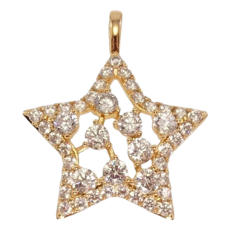 Кулон Xuping Позолота 18K Звезда с цирконием фото №3