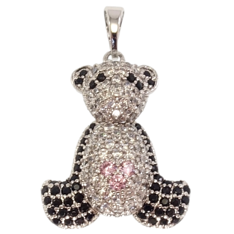 Кулон Xuping Родій Ведмедик інкрустація цирконій фото №1