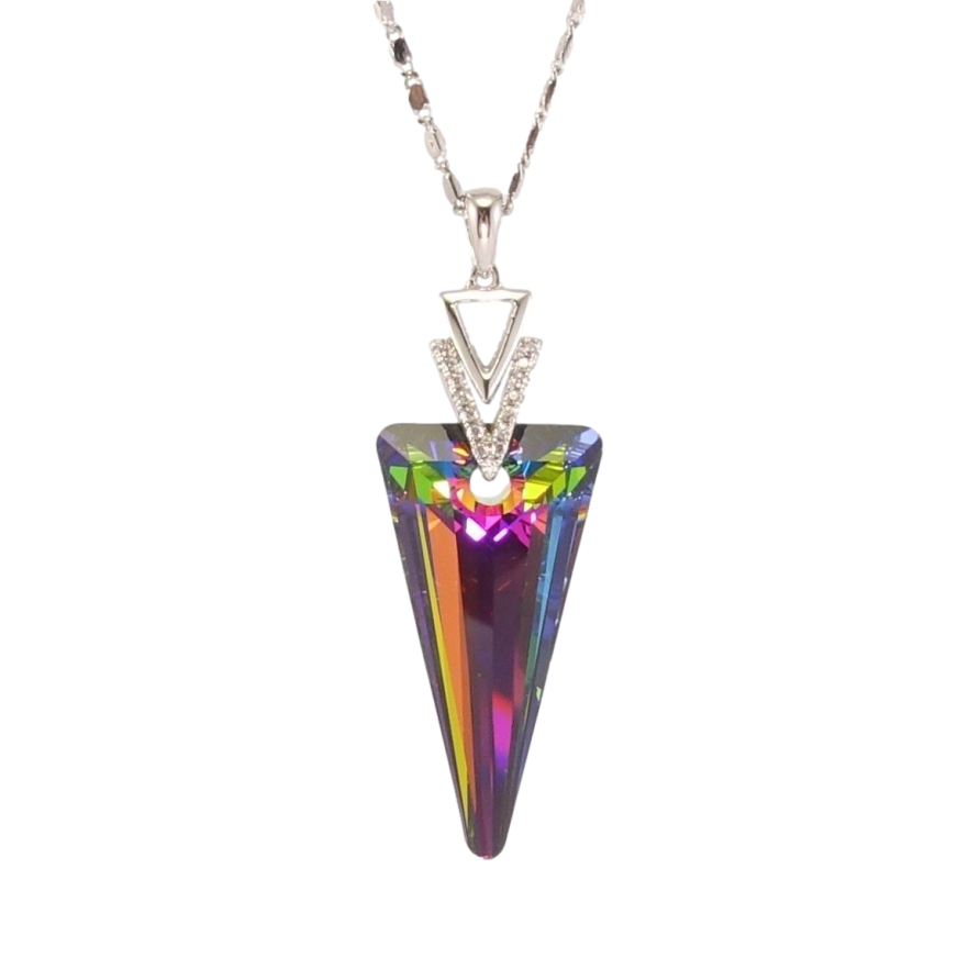 Кулон Xuping колір Родій з кр-ми Swarovski на ланцюжку Стріла кристал Vitrail Medium дл. 40-45см х 2мм фото №1