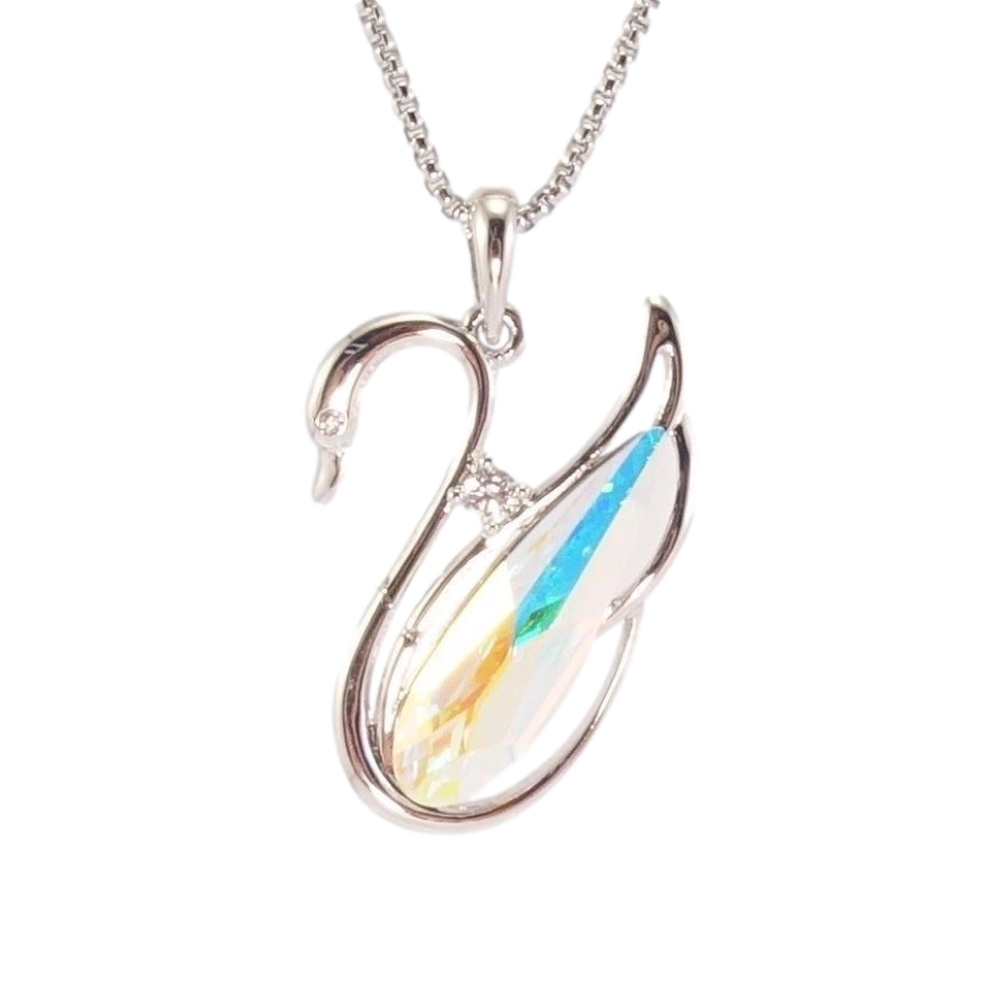 Кулон Xuping цвет Родий с кр-ми Swarovski на цепочке Лебедь с кристаллом АВ дл. 40-45см х 1мм фото №1 Кулон Xuping цвет Родий с кр-ми Swarovski на цепочке Лебедь с кристаллом АВ дл. 40-45см х 1мм фото №1