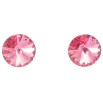 Серьги Xuping цвет Родий с кристаллами Swarovski пусеты Кристаллы Rose ø 8мм фото №2