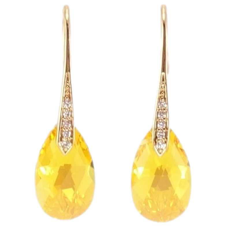 Сережки Xuping колір 18K з кристалами Swarovski французький замок Кристали Sunflower на дужках фото №1 Сережки Xuping колір 18K з кристалами Swarovski французький замок Кристали Sunflower на дужках фото №1