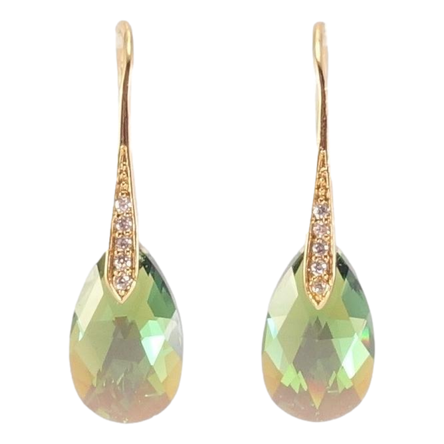 Сережки Xuping колір 18K з кристалами Swarovski французький замок Кристали Tabac на дужках фото №1