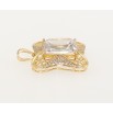 Кулон Xuping Позолота 18K Фігурний з граненим кристалом та дрібним цирконієм фото №2