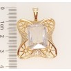 Кулон Xuping Позолота 18K Фігурний з граненим кристалом та дрібним цирконієм фото №3