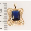 Кулон Xuping Позолота 18K Фігурний із синім граненим кристалом та дрібним цирконієм фото №2
