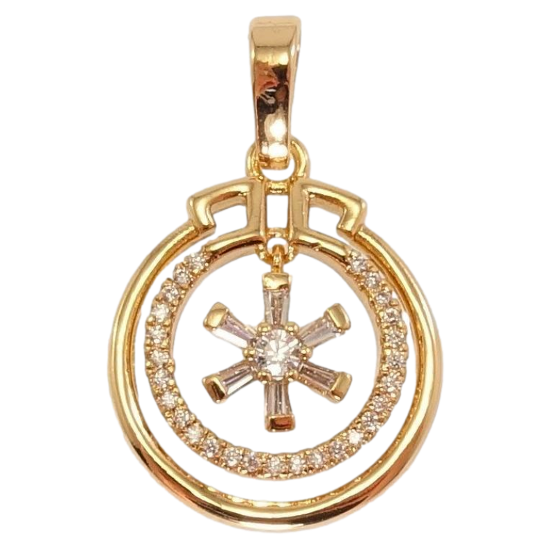 Кулон Xuping Позолота 18K Кристальна зірочка в колечках фото №7