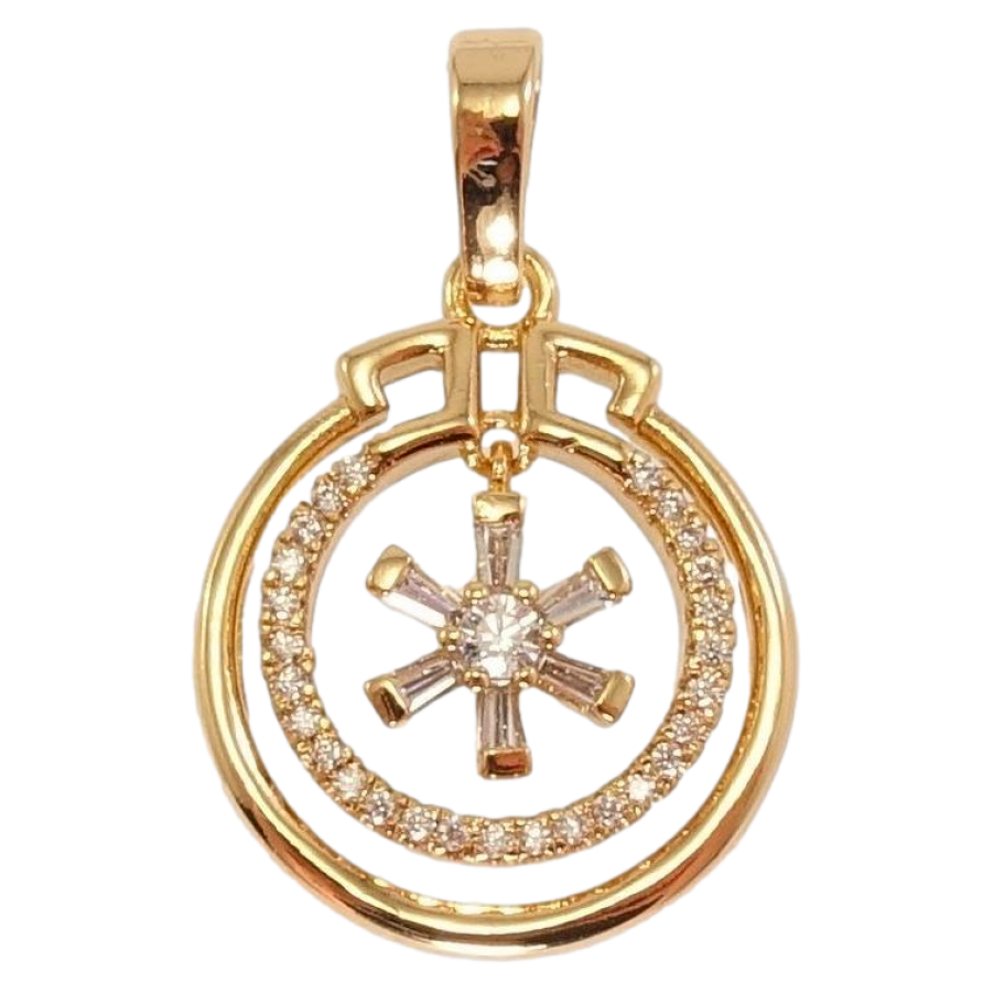Кулон Xuping Позолота 18K Кристальная звездочка в колечках фото №1 Кулон Xuping Позолота 18K Кристальная звездочка в колечках фото №1