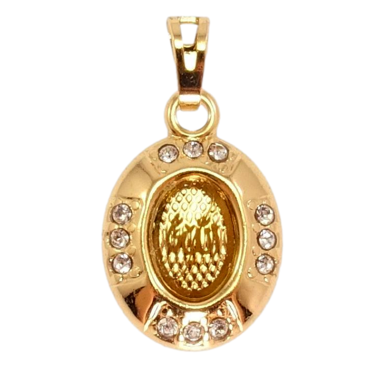 Кулон Xuping Позолота 18K Овальная подвеска с надписью Аллах и вставками циркония фото №1