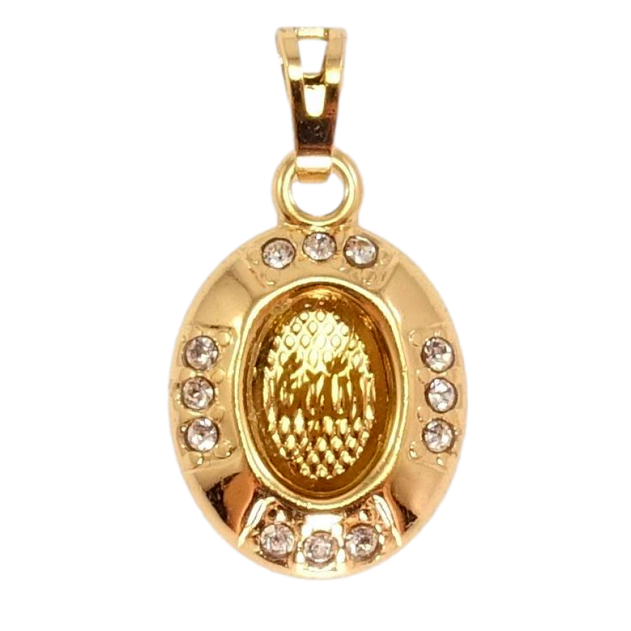 Кулон Xuping Позолота 18K Овальная подвеска с надписью Аллах и вставками циркония фото №1