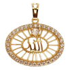 Кулон Xuping цвет Позолота 18K "Мусульманская подвеска с надписью Аллах и инкрустацией кристаллами" для цепочки до 5мм фото №2