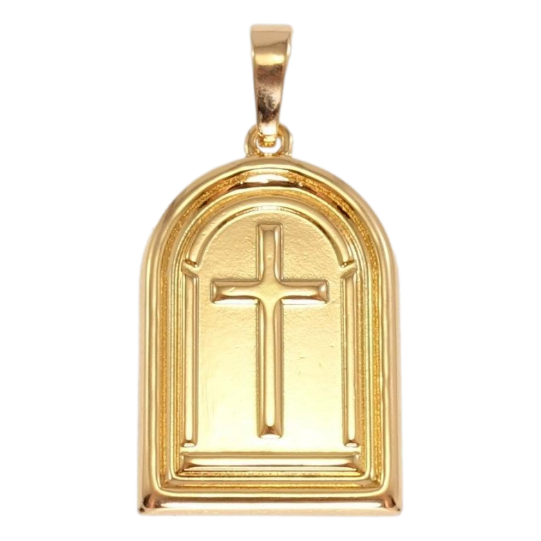 Кулон Xuping Позолота 18K Ладанка з Хрестом фото №1