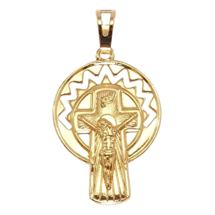 Кулон Xuping Позолота 18K Декоративний Хрест із Розп'яттям фото №14