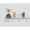 Серьги Xuping Позолота 18K пусеты Сиреневые треугольные кристаллы фото №2 Серьги Xuping Позолота 18K пусеты Сиреневые треугольные кристаллы фото №2