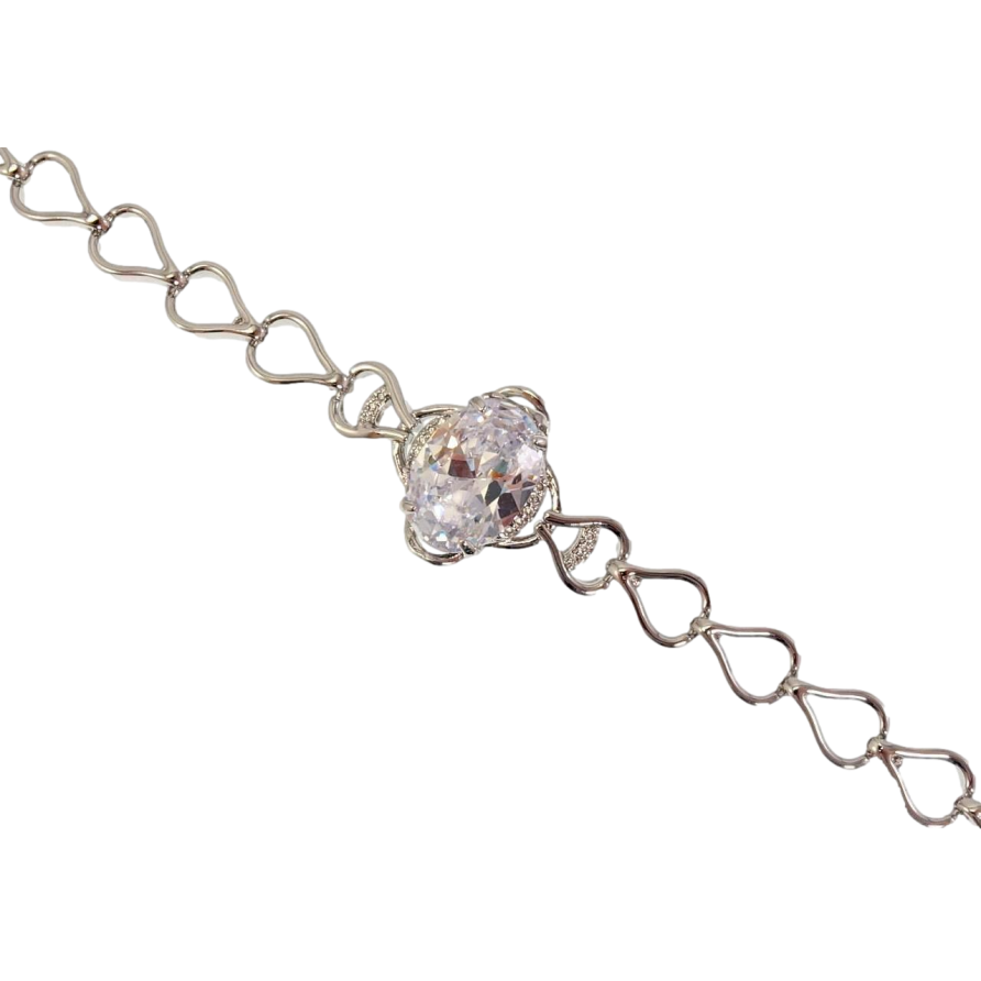 Браслет Xuping Родий Романтика длина 19см х 7мм фото №1