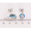 Сережки Xuping колір Родій з кристалами Swarovski пусети Кристали Erinite Shimmer з дужками фото №2