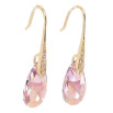 Сережки Xuping колір 18K з кристалами Swarovski французький замок Кристальні крапельки Light Rose фото №3