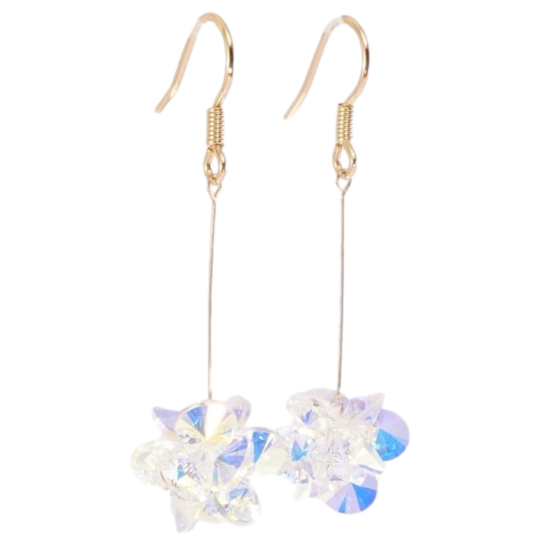 Серьги Xuping цвет 18K с кристаллами Swarovski французский замок Пучок кристаллов Shimmer фото №1