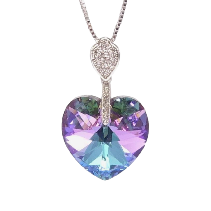 Кулон Xuping цвет Родий с кр-ми Swarovski на ц-ке Кристальное сердце Paradise Shine длина 40,5-46см х 1мм фото №1 Кулон Xuping цвет Родий с кр-ми Swarovski на ц-ке Кристальное сердце Paradise Shine длина 40,5-46см х 1мм фото №1