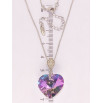 Кулон Xuping цвет Родий с кр-ми Swarovski на ц-ке Кристальное сердце Paradise Shine длина 40,5-46см х 1мм фото №2 Кулон Xuping цвет Родий с кр-ми Swarovski на ц-ке Кристальное сердце Paradise Shine длина 40,5-46см х 1мм фото №2