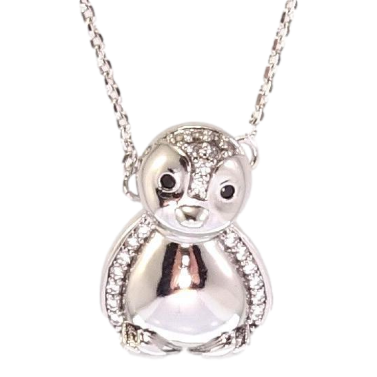 Кулон на ланцюжку Xuping Родій Пінгвін довжина 45-48,5см х 1мм фото №10