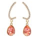 Сережки Xuping колір 18K з кристалами Swarovski пусети "Дуги з кристальними крапельками Padparadscha" фото №2 Сережки Xuping колір 18K з кристалами Swarovski пусети "Дуги з кристальними крапельками Padparadscha" фото №2