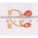 Сережки Xuping колір 18K з кристалами Swarovski пусети "Дуги з кристальними крапельками Padparadscha" фото №4 Сережки Xuping колір 18K з кристалами Swarovski пусети "Дуги з кристальними крапельками Padparadscha" фото №4