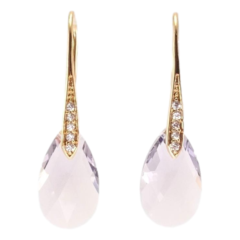 Сережки Xuping колір 18K з кристалами Swarovski французький замок Кристали Provence Lavender фото №1